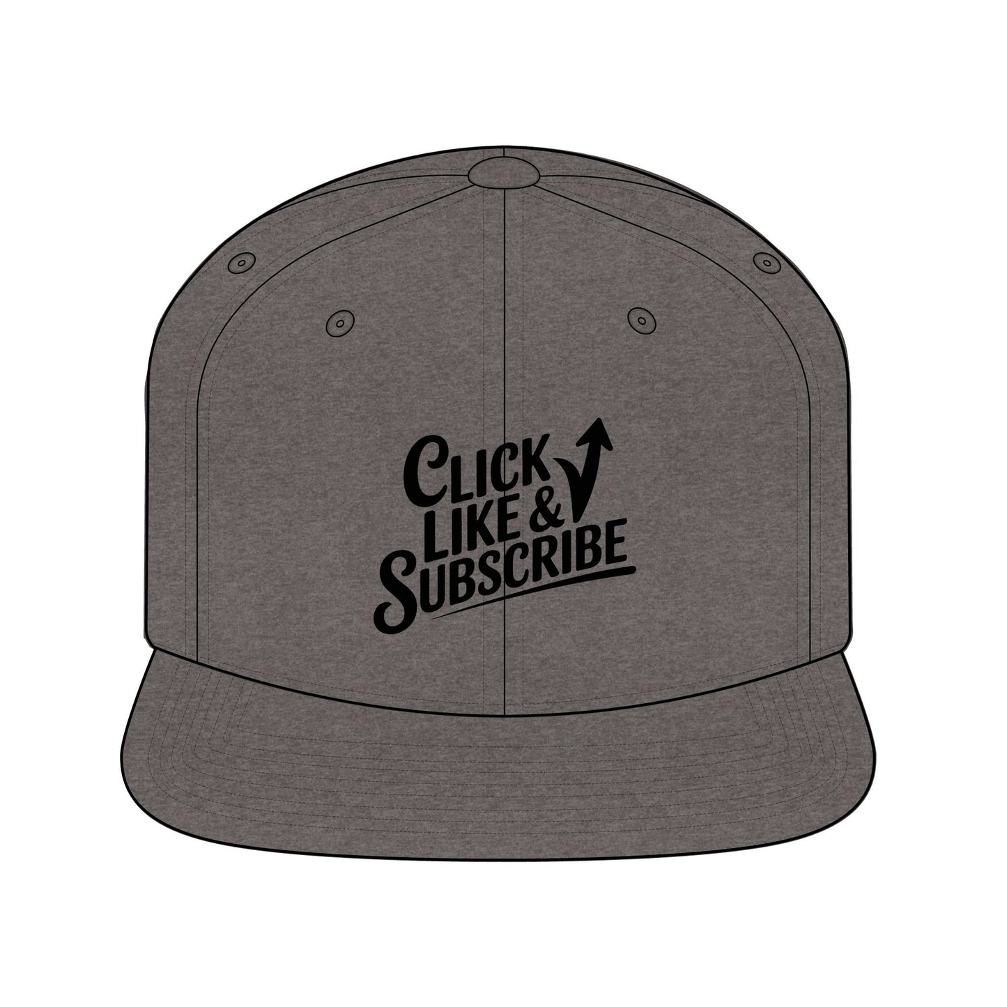 Click Like and Subscribe Unisex Snapback Hat