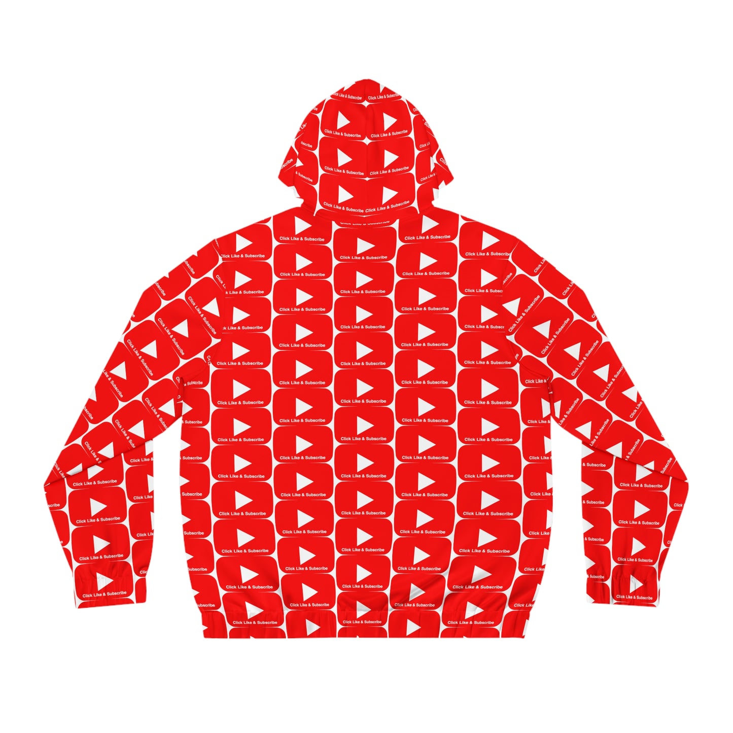 Full-Zip Hoodie Red Bar Click Like and Subscribe for Video Creators
