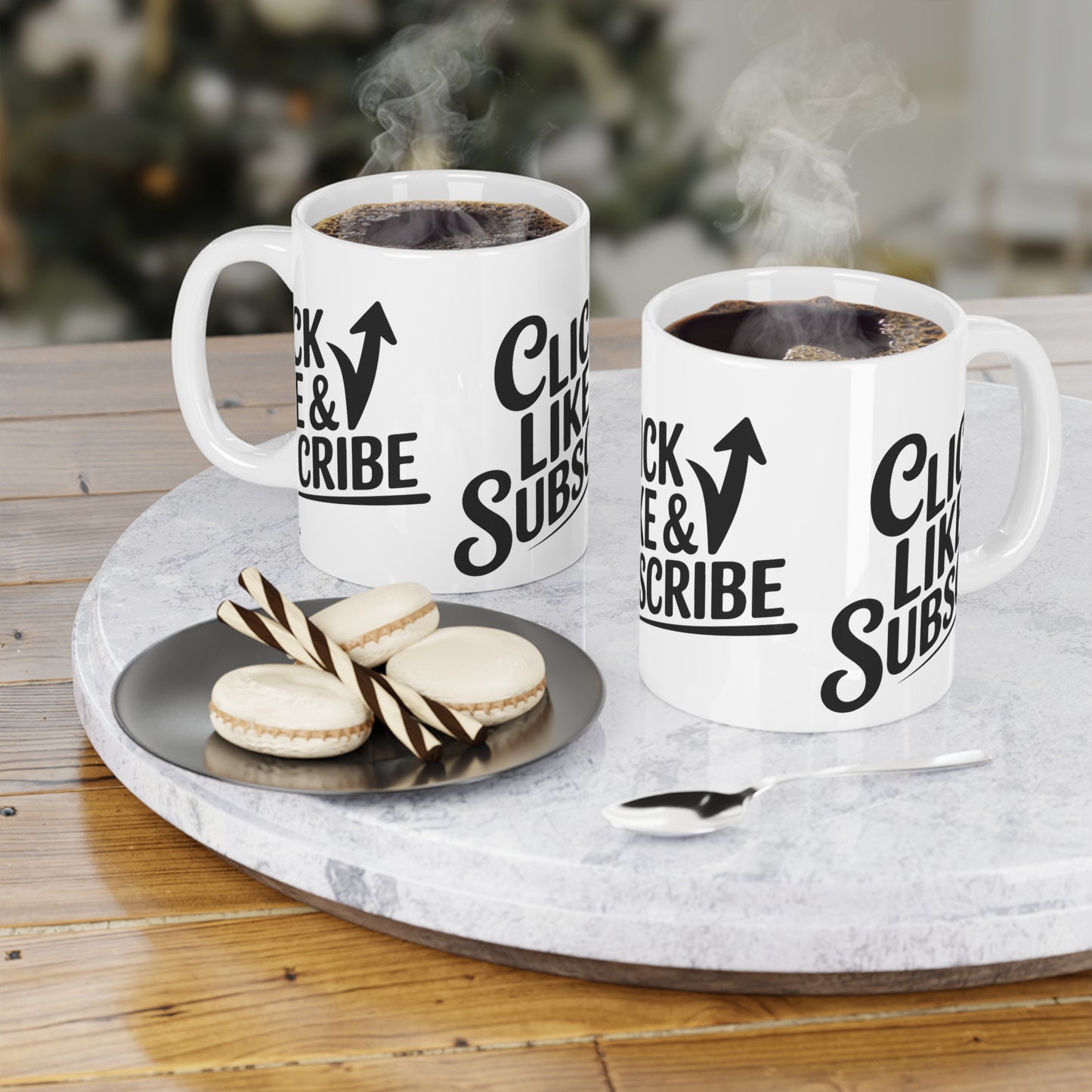 Big  Click Like & Subscribe - Ceramic Mugs (11oz\15oz\20oz)