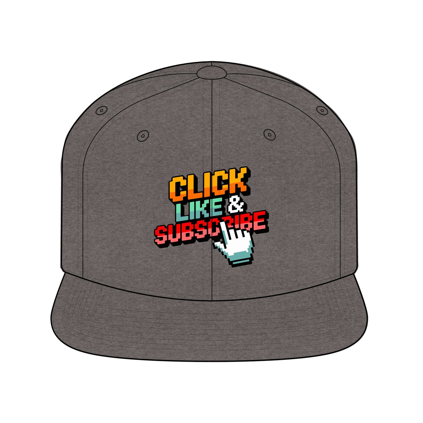 Click Like and Subscribe Snapback Caps