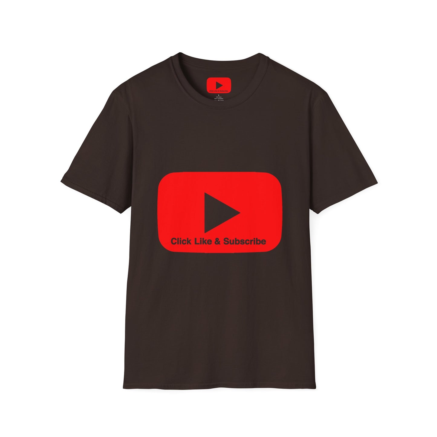 Red Button - Click Like and Subscribe - Unisex T-Shirt
