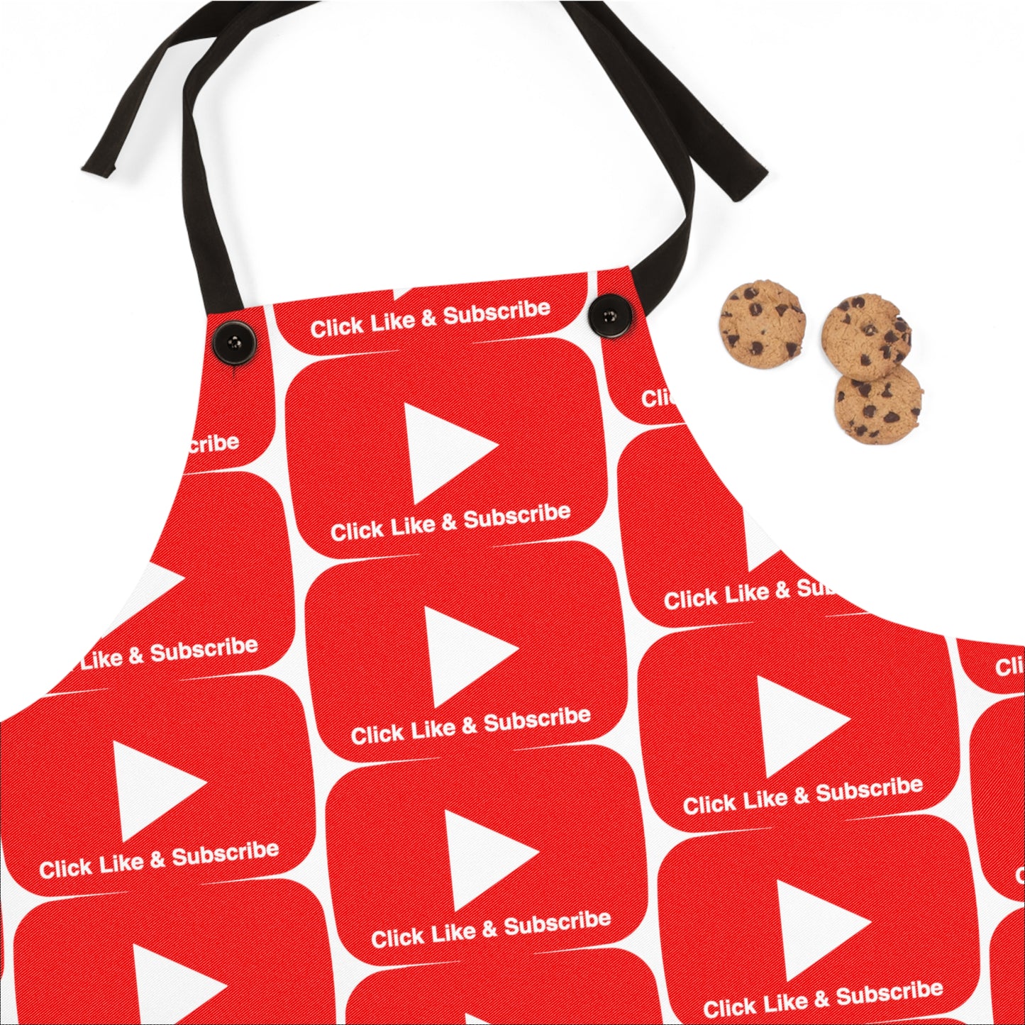 The Red Bar Click Like and Subscribe apron