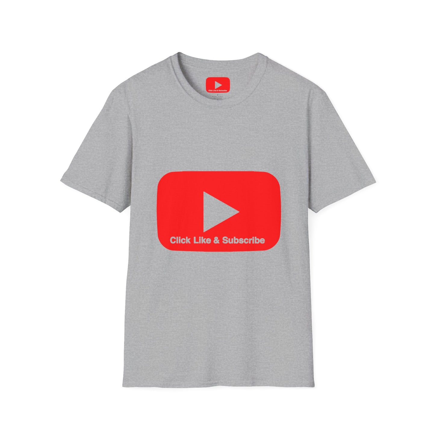 Red Button - Click Like and Subscribe - Unisex T-Shirt