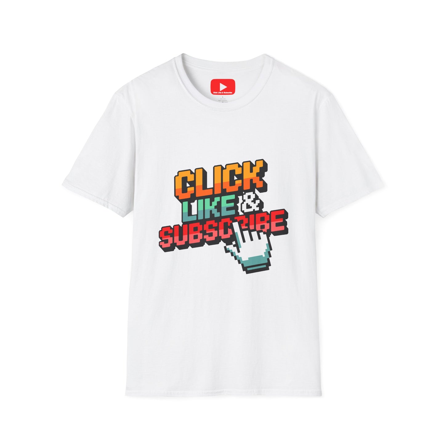 8-Bit - Click Like and Subscribe - Unisex T-Shirt