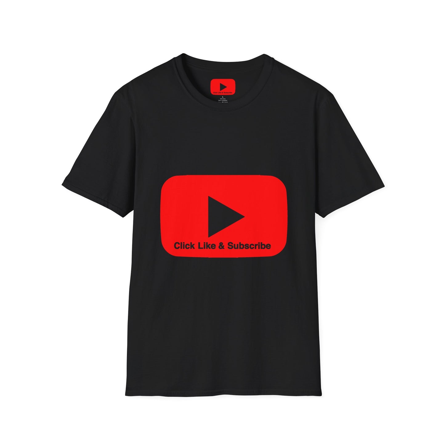Red Button - Click Like and Subscribe - Unisex T-Shirt