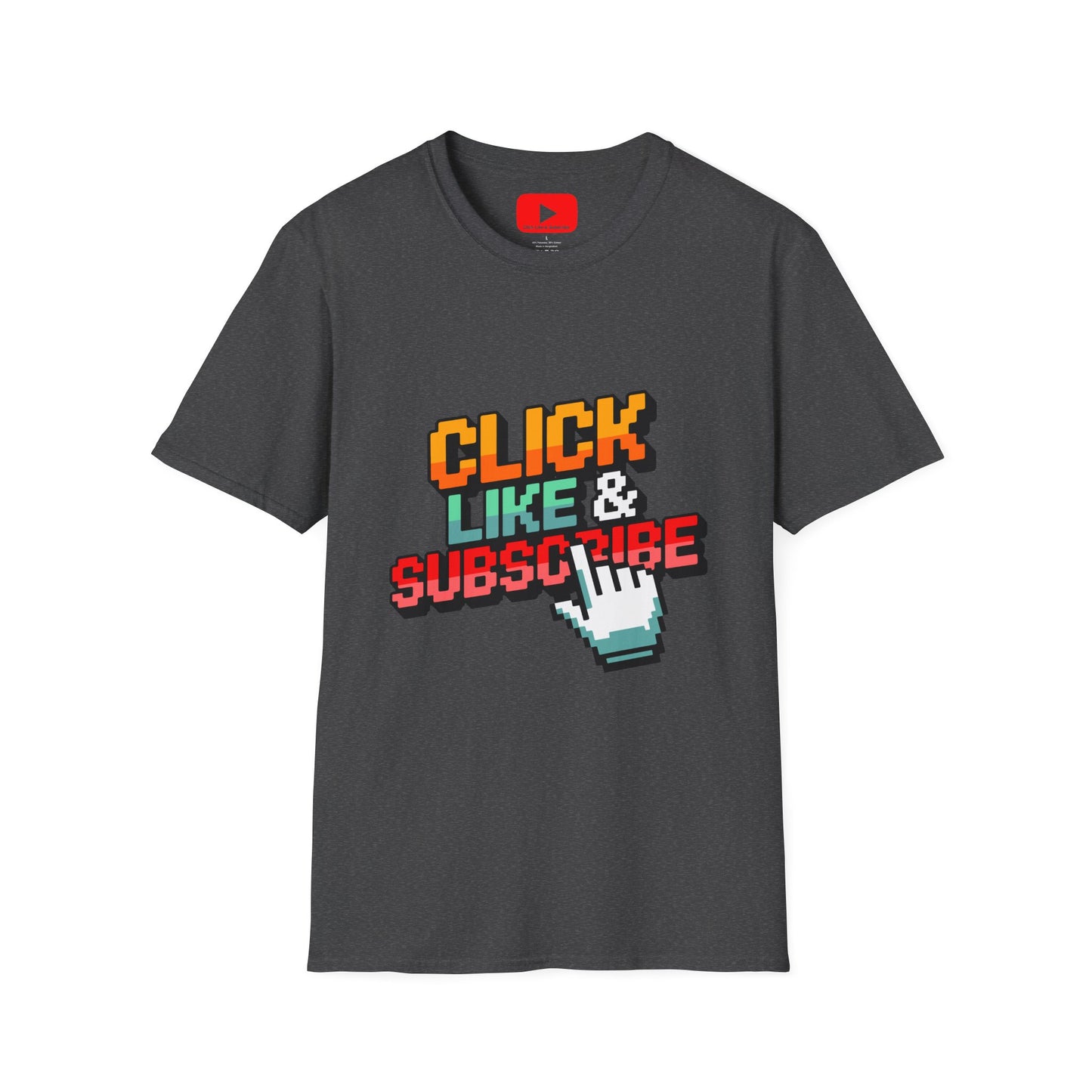 8-Bit - Click Like and Subscribe - Unisex T-Shirt