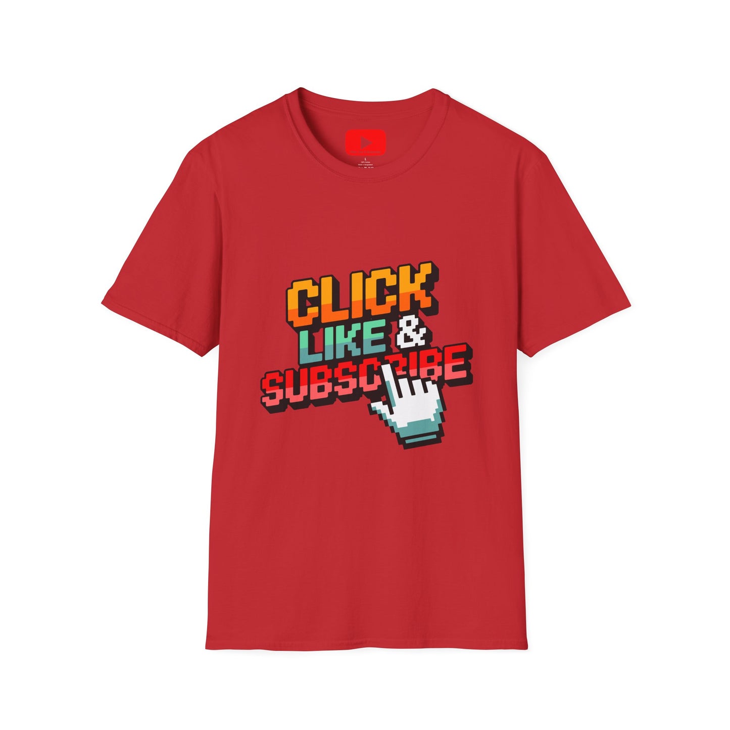 8-Bit - Click Like and Subscribe - Unisex T-Shirt