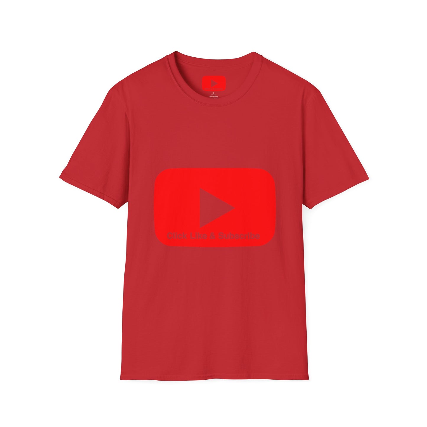 Red Button - Click Like and Subscribe - Unisex T-Shirt