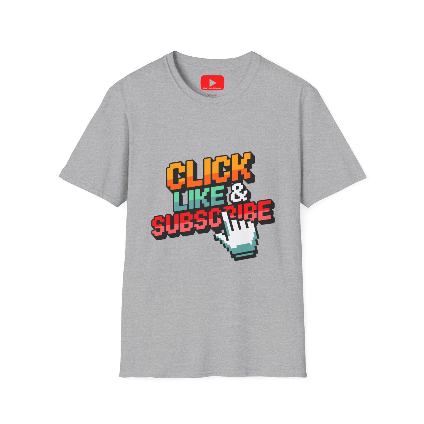 8-Bit - Click Like and Subscribe - Unisex T-Shirt