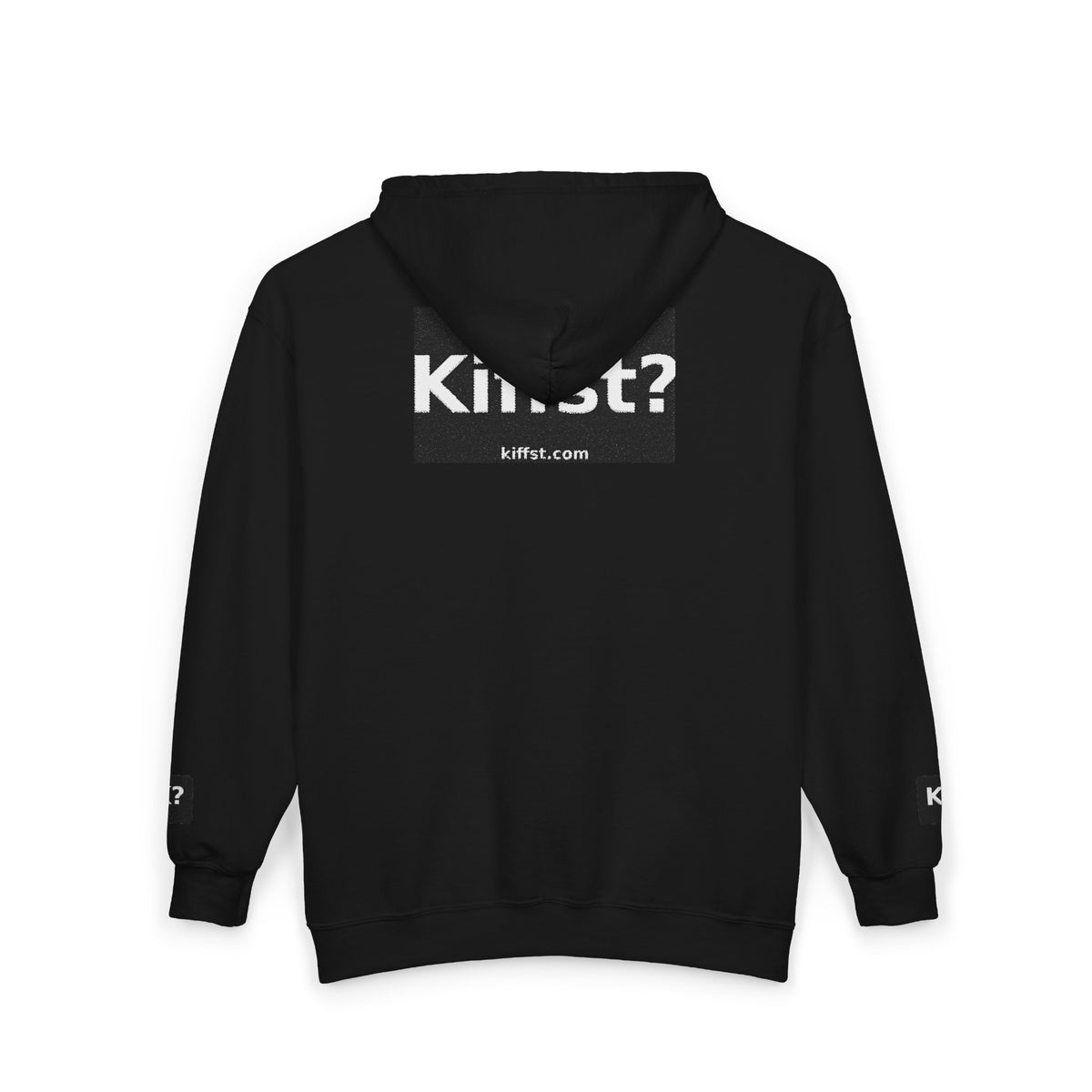 Kiffst Zip Hoodie, Black Unisex Heavy Blend™ Full Zip Hooded Sweatshirt