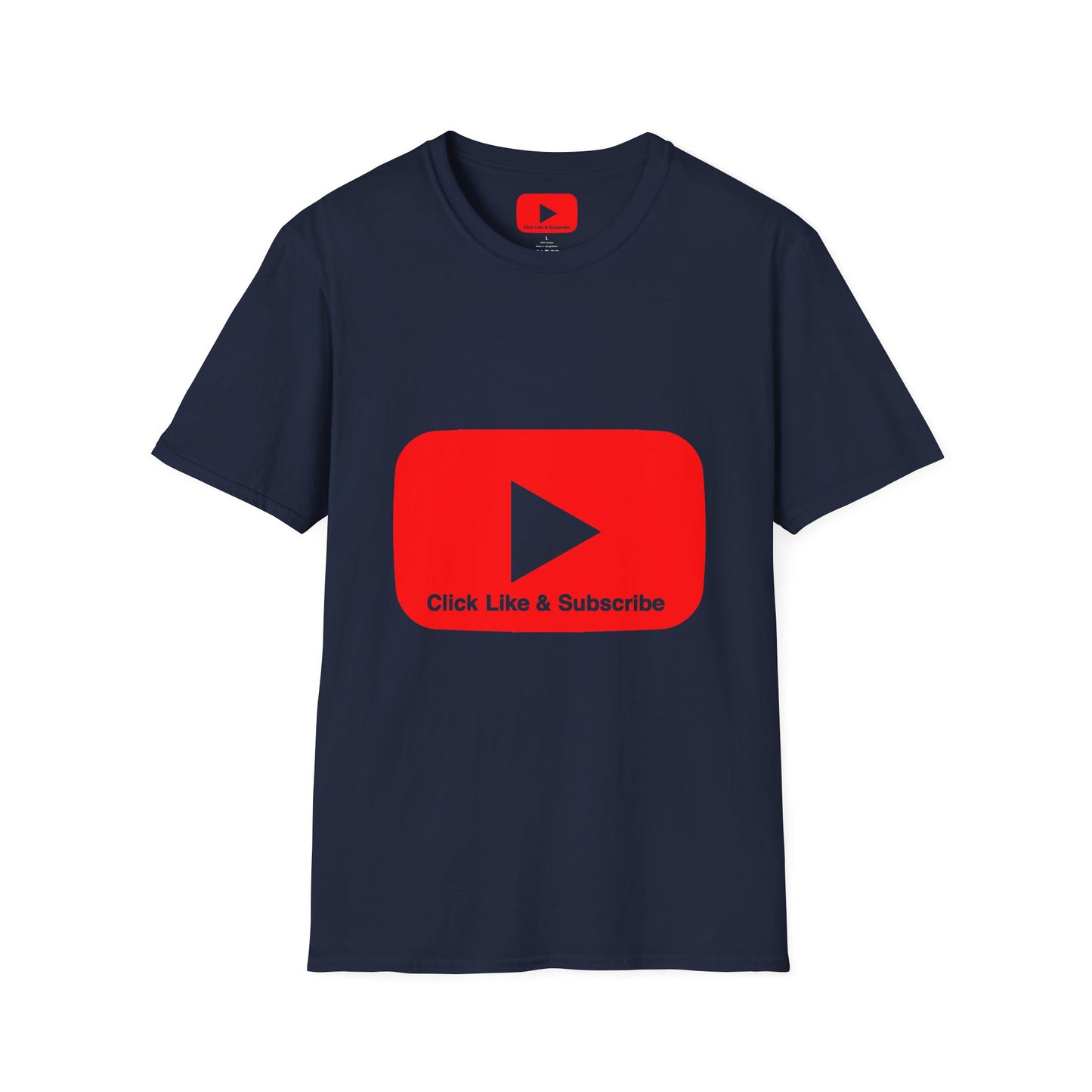 Red Button - Click Like and Subscribe - Unisex T-Shirt