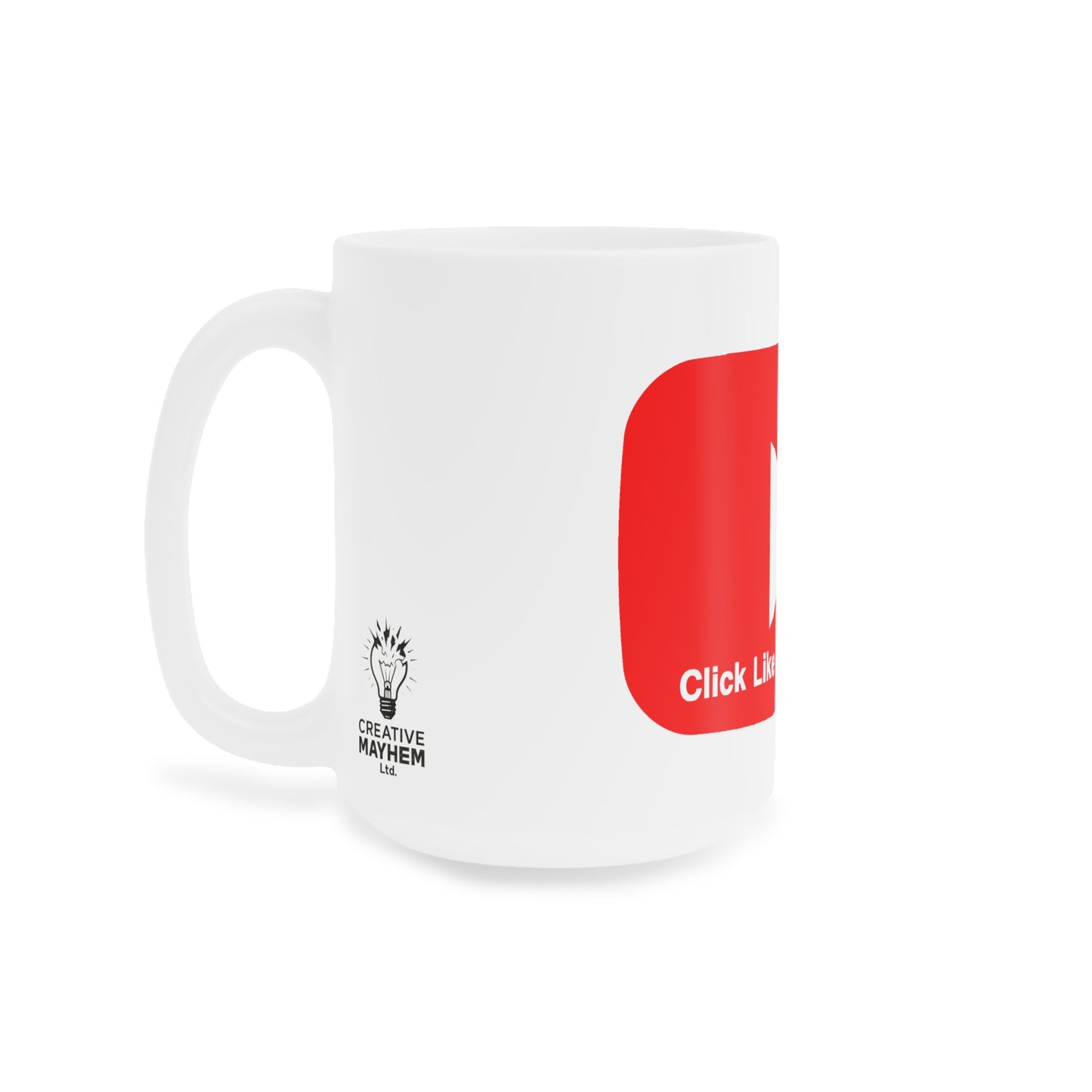 Big Red bar Click Like & Subscribe - Ceramic Mugs (11oz\15oz\20oz)