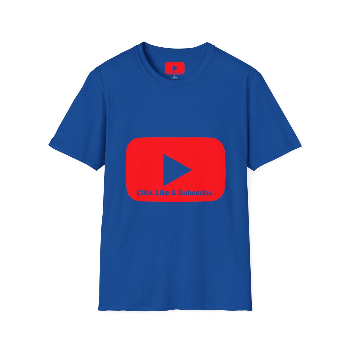 Red Button - Click Like and Subscribe - Unisex T-Shirt