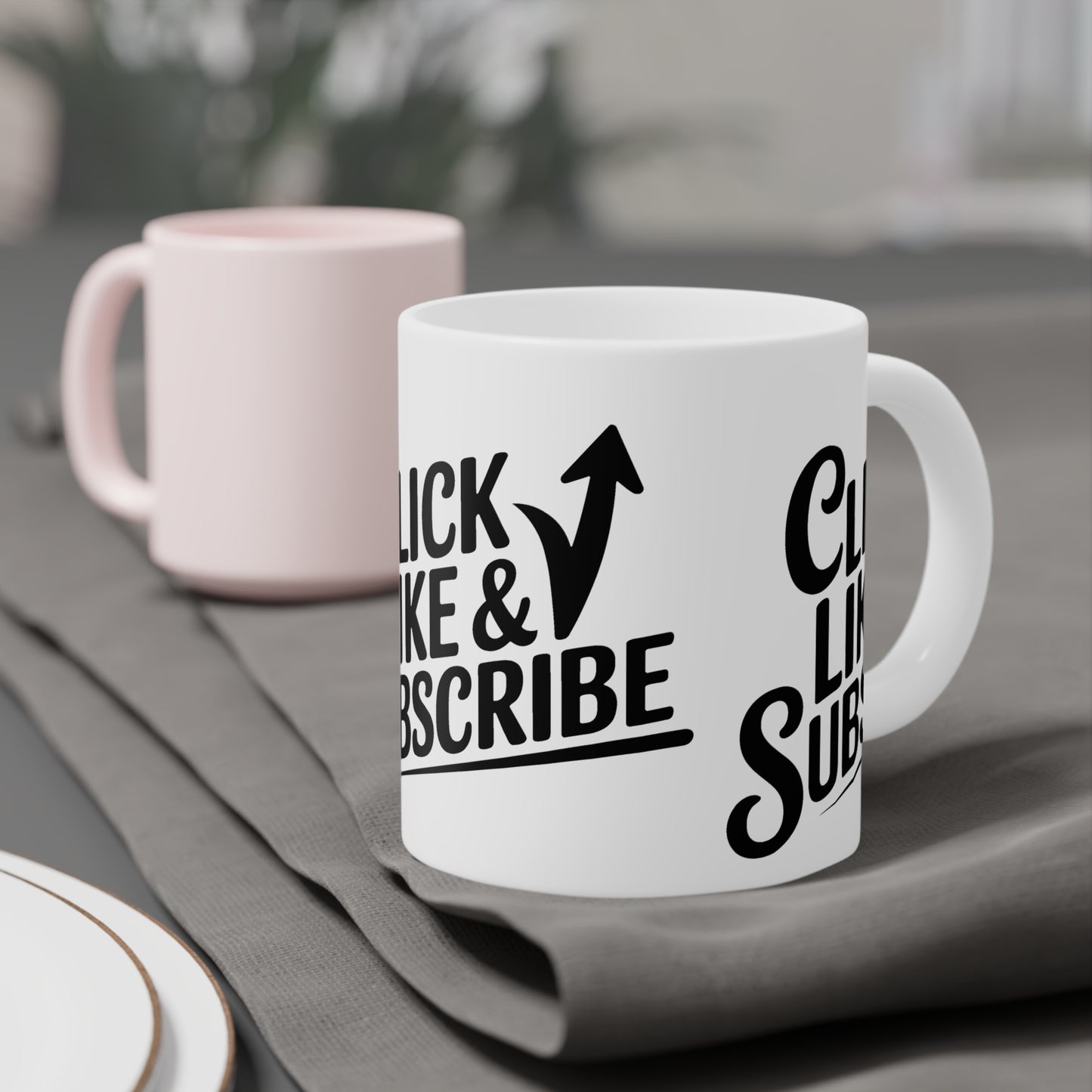 Big  Click Like & Subscribe - Ceramic Mugs (11oz\15oz\20oz)