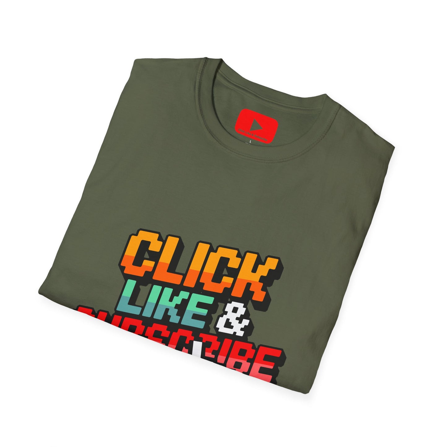 8-Bit - Click Like and Subscribe - Unisex T-Shirt