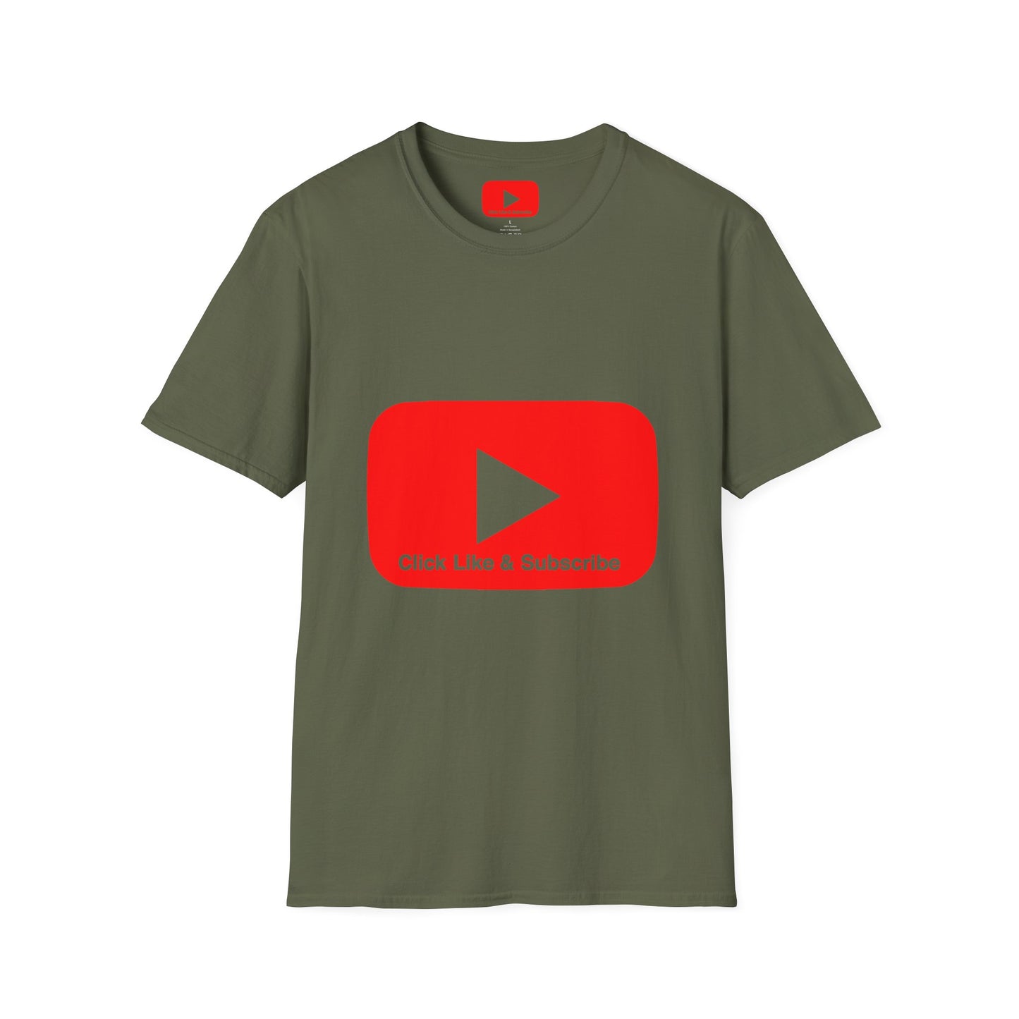 Red Button - Click Like and Subscribe - Unisex T-Shirt
