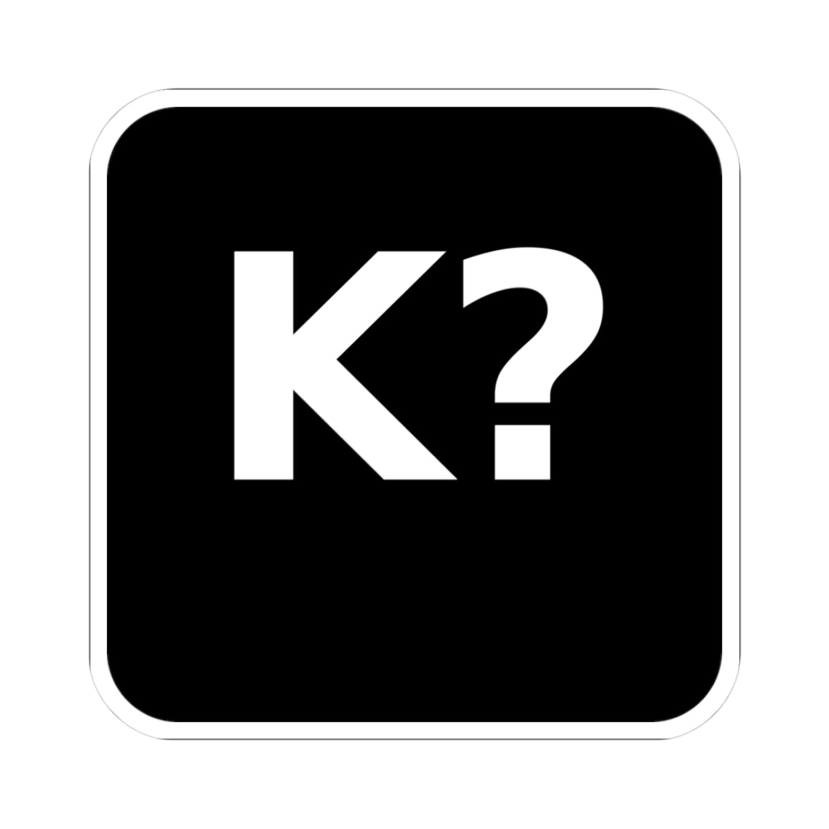 Kiffst “K?” Kiss-Cut Sticker