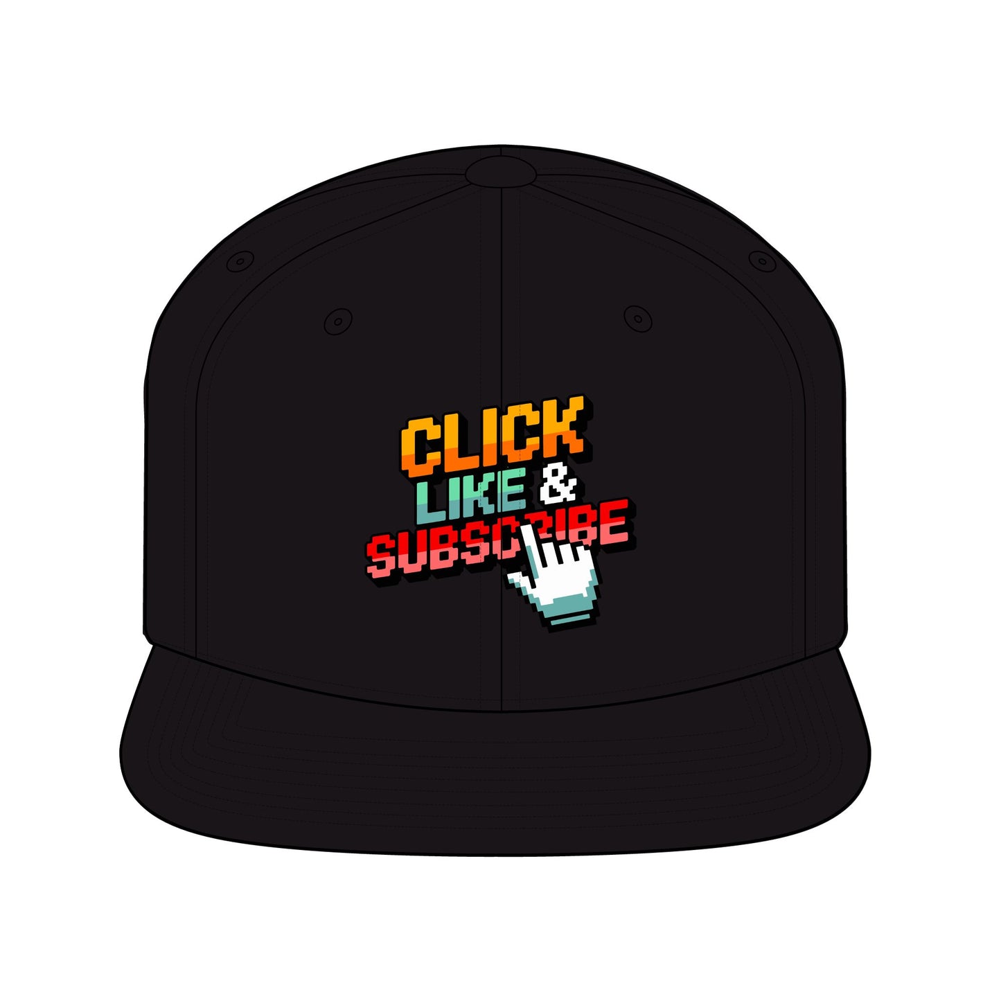 Click Like and Subscribe Snapback Caps