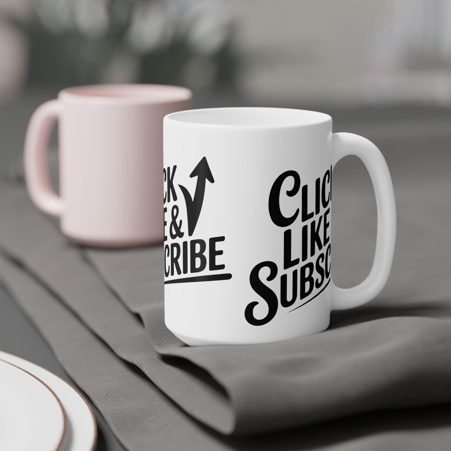 Big  Click Like & Subscribe - Ceramic Mugs (11oz\15oz\20oz)