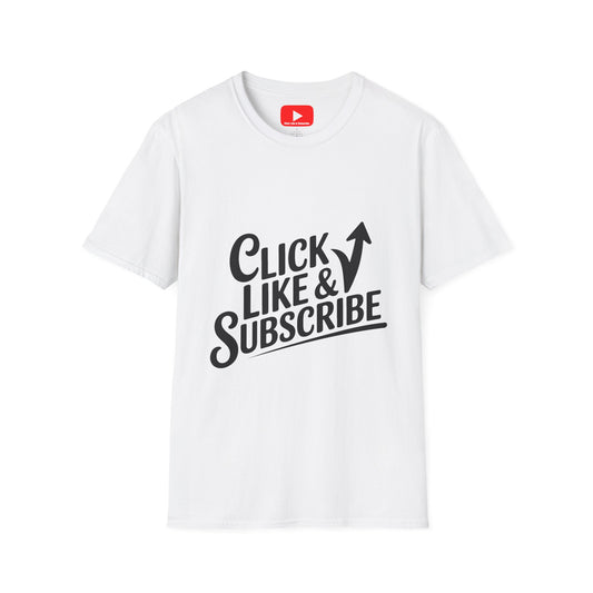 Click Like and Subscribe 8-Bit - Unisex T-Shirt
