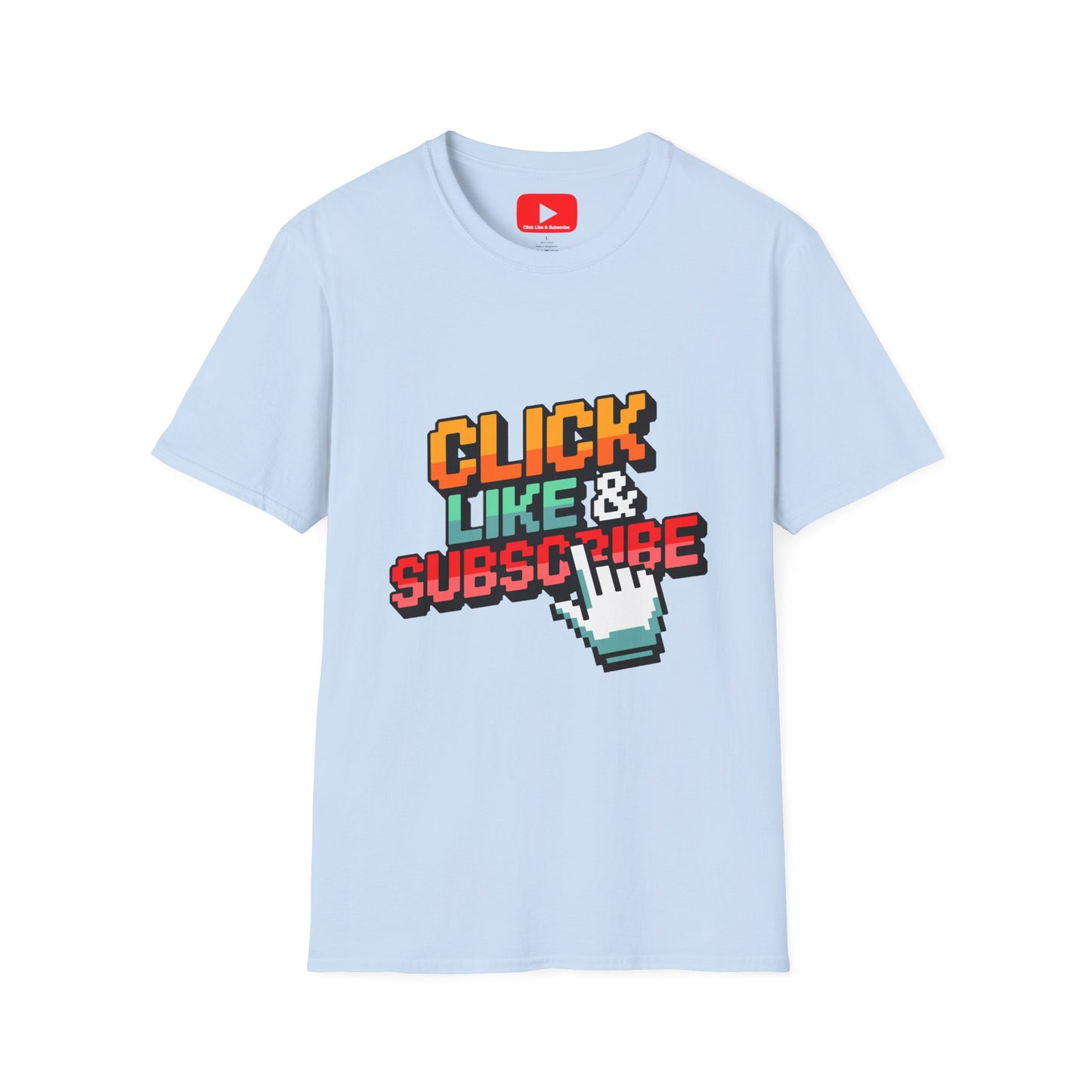 8-Bit - Click Like and Subscribe - Unisex T-Shirt