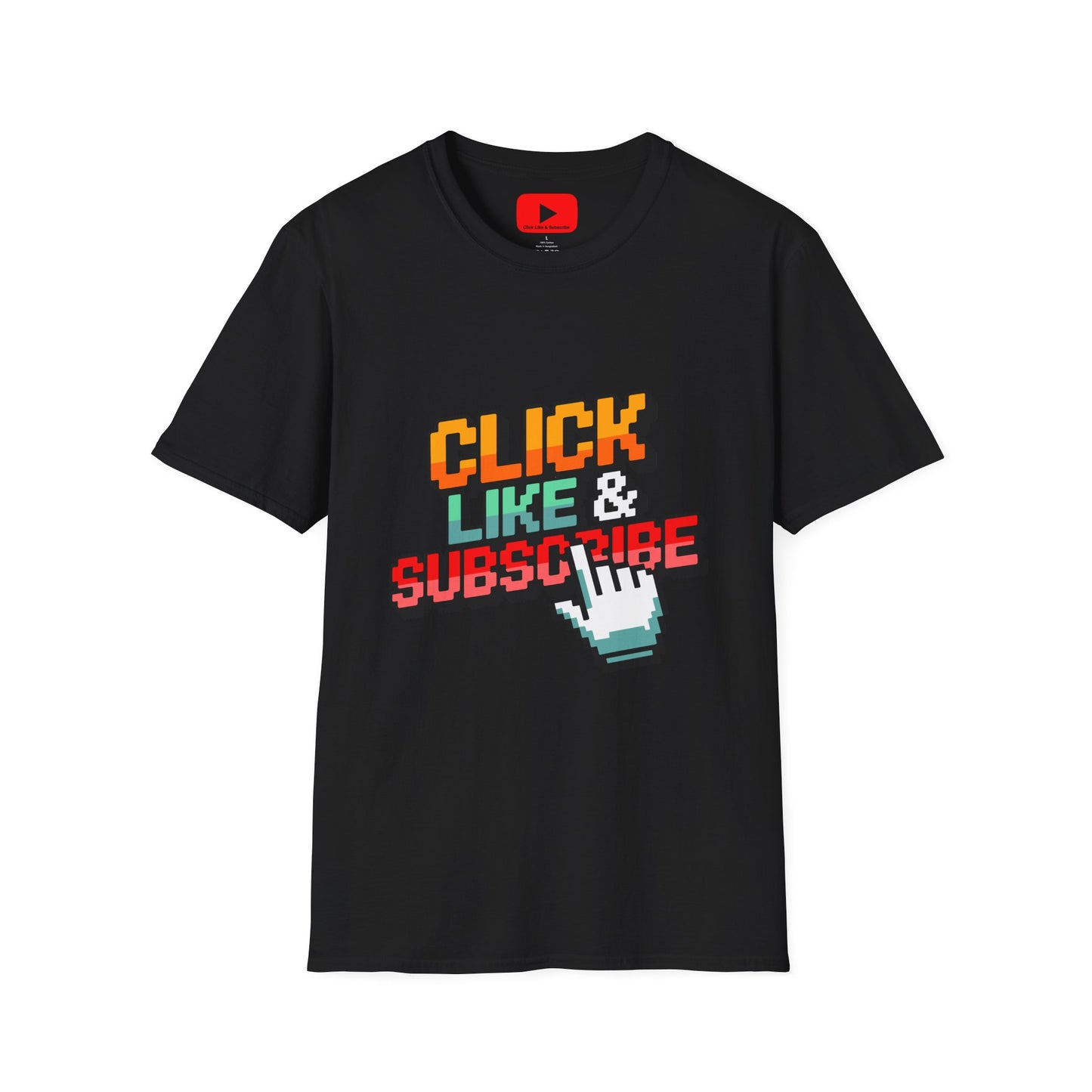 8-Bit - Click Like and Subscribe - Unisex T-Shirt